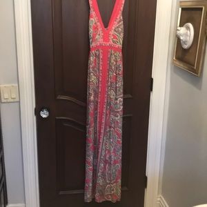 INC Pink Pattern Maxi dress